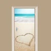Deursticker Hartje In Het Zand -Plakfolie Winkel 1943628429