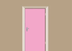 Deursticker Lichtroze