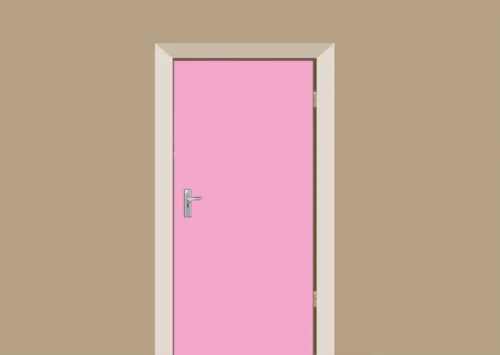 Deursticker Lichtroze