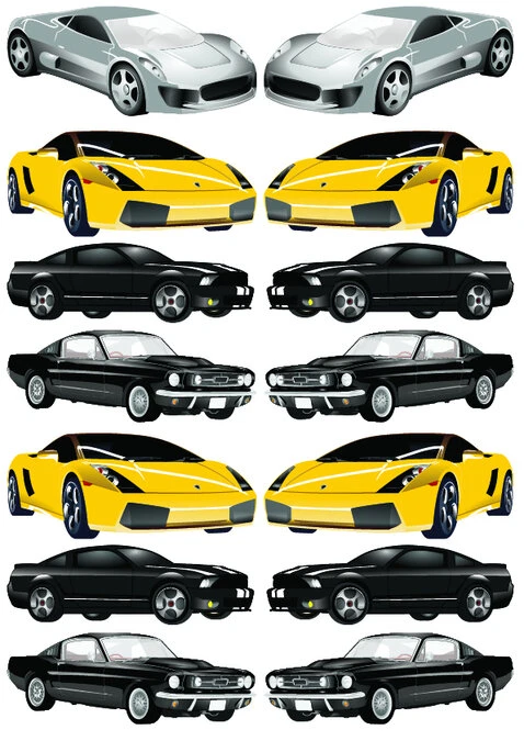 Autostickers Auto's 3 Autostickers Auto's