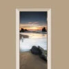 Deursticker Zonsondergang Op Het Strand -Plakfolie Winkel 1944288795