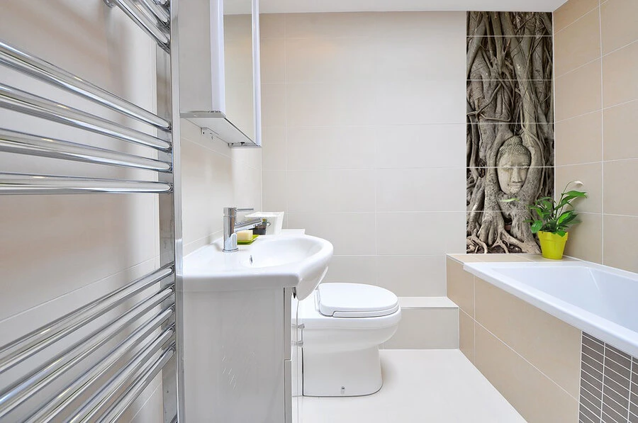 Foto Tegelsticker 15x15 'Boeddha Hoofd Met Boom' 90x30 Cm Hxb 4 Foto Tegelsticker 15x15 'Boeddha Hoofd Met Boom' 90x30 Cm Hxb - Afbeelding 2