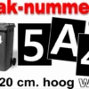 XL Huisnummer/container Stickers Wit 20CM -Plakfolie Winkel 2032440822