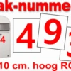Huisnummer / Containter Stickers Rood 10CM -Plakfolie Winkel 2032535310