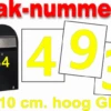 Huisnummer / Container Stickers Geel 10CM 2 Huisnummer / Container Stickers Geel 10CM -Plakfolie Winkel 2032535352