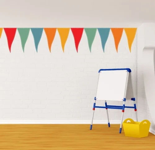 Muurstickers Feest Vlaggen (1 Vel)