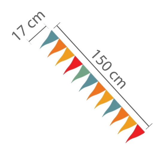 Muurstickers Feest Vlaggen (1 Vel) 5 Muurstickers Feest Vlaggen (1 Vel) - Afbeelding 3