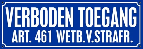XL Sticker Verboden Toegang Art. 461 (36.5x12.5cm)