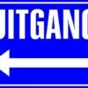 XL Sticker Uitgang (links) -Plakfolie Winkel 2046994674