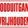 XL Sticker Nooduitgang Vrijhouden (19.5x28.5cm) 2 XL Sticker Nooduitgang Vrijhouden (19.5x28.5cm) -Plakfolie Winkel 2049254727
