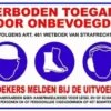 XL Sticker Verboden Toegang Voor Onbevoegden (19.5x28.5cm) -Plakfolie Winkel 2051061849