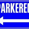 XL Sticker Parkeren Links (19.5x28.5cm) -Plakfolie Winkel 2061761055