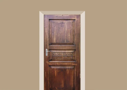 Deursticker Vintage Deur Hout