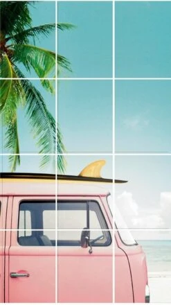 Foto Tegelsticker 20x15 Auto Tropisch 80x45cm Hxb