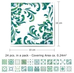 Tegelstickers Franse Quote 24 Stuks (10x10cm) -Plakfolie Winkel 2099645016