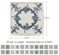 Tegelstickers Azulejo 24 Stuks (15x15 Cm) -Plakfolie Winkel 2099645058