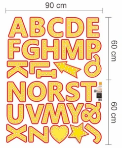 Muurstickers Glow In The Dark Bistro Letters (2 Vellen) -Plakfolie Winkel 2099661171