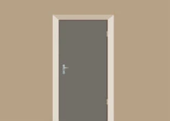 Deursticker Mat Grijs