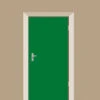 Deursticker Hoogglans Groen