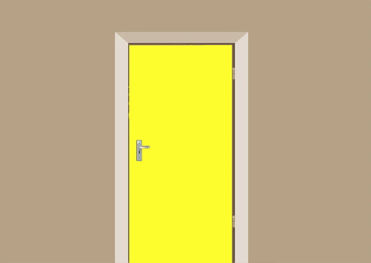 Deursticker Mat Geel 3 Deursticker Mat Geel