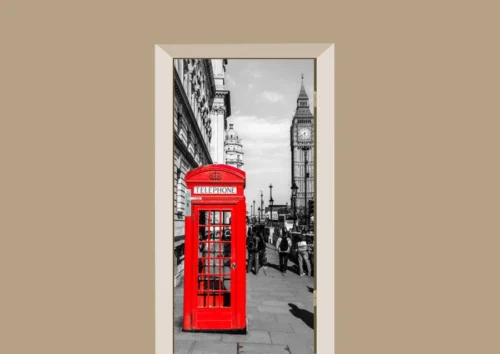 Deursticker Londen Telefooncel