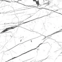 Wrapfolie Marmer Wit Zwart Mat (122cm Breed)