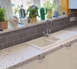 Wrapfolie Terrazzo Stone Mat (122cm Breed) -Plakfolie Winkel 2211116907