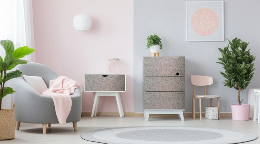 Plakfolie Bloemetjesbehang Oudroze (45cm) 5 Plakfolie Bloemetjesbehang Oudroze (45cm) - Afbeelding 3