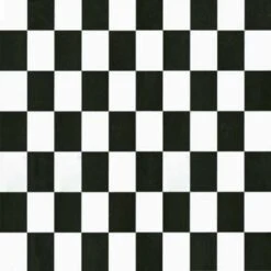 Plakfolie Dambord Zwart/wit (45cm)