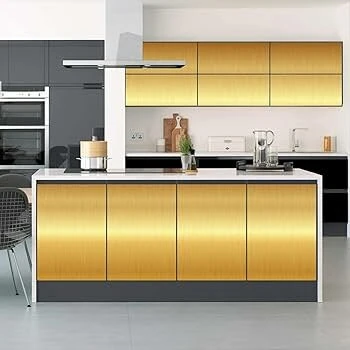 Plakfolie Geborsteld Goud (45cm) 5 Plakfolie Geborsteld Goud (45cm) - Afbeelding 3