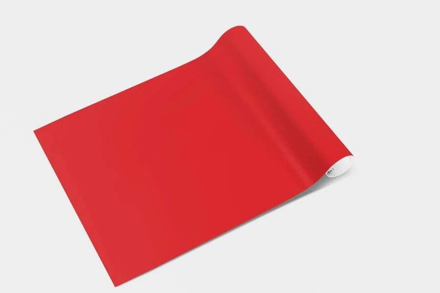 MACal Plakfolie Mat Rood RAL 3020 (123cm) 4 MACal Plakfolie Mat Rood RAL 3020 (123cm) - Afbeelding 2