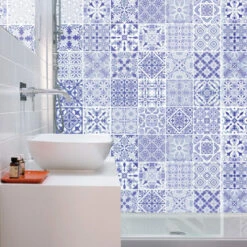 Plakfolie Blue Tiles (45cm) -Plakfolie Winkel 2220947946