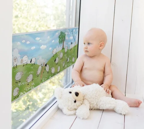 Statisch Raamfolie Schapen (46cm) -Plakfolie Winkel 2221065294