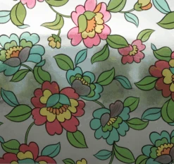 Raamfolie Kleurrijke Grote Bloemen 45x200cm