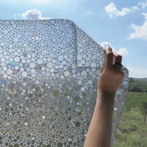 Statisch Raamfolie Rondjes 46cm (geschikt Voor Dubbel, HR++ En HR+++ Glas)