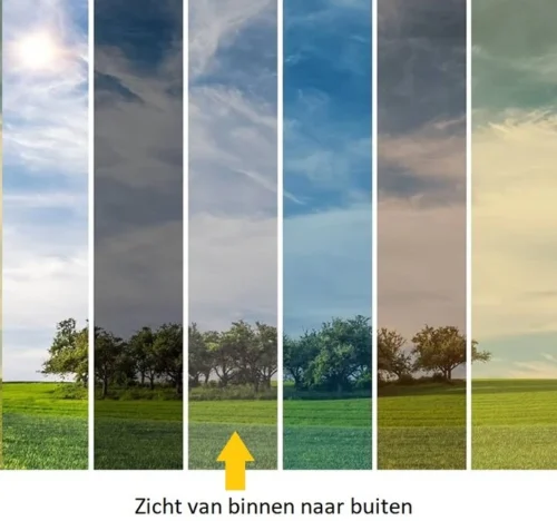 Zonwerend Raamfolie Voor HR+++ Glas Zilver (140cm) -Plakfolie Winkel 2221465437