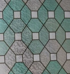 Statisch Raamfolie Glas In Lood Groen Smaragd (45cm)