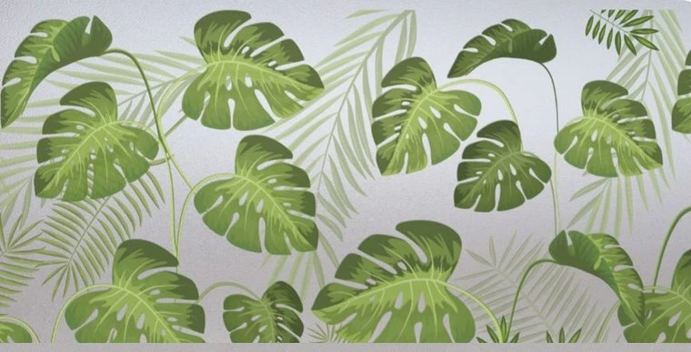 Statisch Raamfolie Palm Leafs (46cm) 4 Statisch Raamfolie Palm Leafs (46cm) - Afbeelding 2