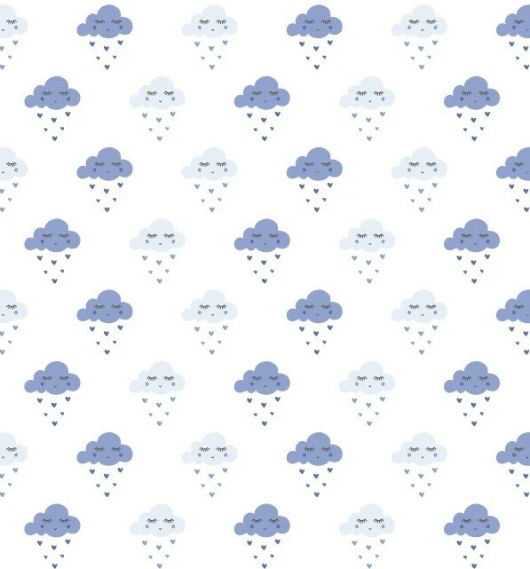 Statisch Raamfolie Wolkjes Blauw (46cm) 3 Statisch Raamfolie Wolkjes Blauw (46cm)