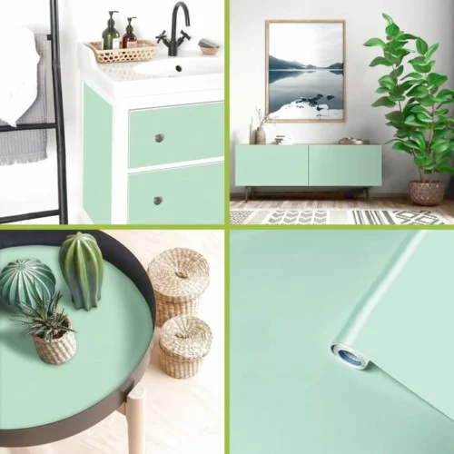 Plakfolie Mint Glans 200x45cm
