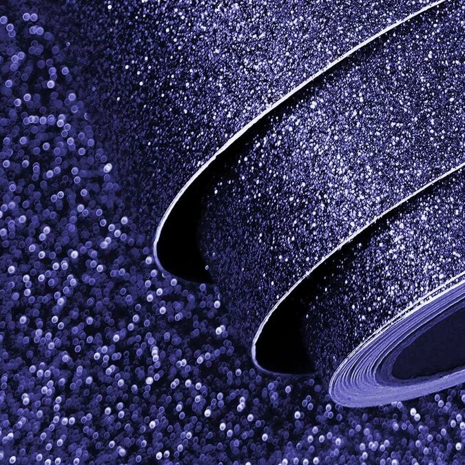 Glitter Plakfolie Blauw-zwart 122cm 4 Glitter Plakfolie Blauw-zwart 122cm - Afbeelding 2