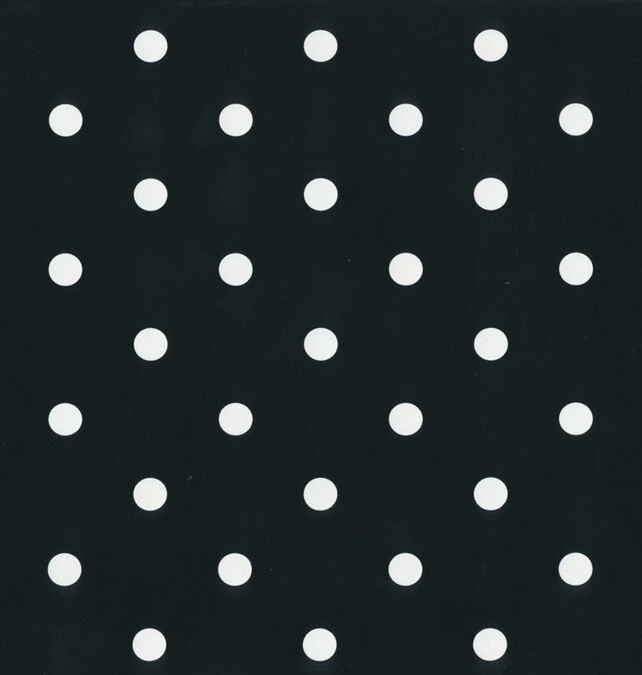 Plakfolie Zwart Met Witte Stippen (45cm) 3 Plakfolie Zwart Met Witte Stippen (45cm)