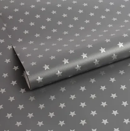 Plakfolie Sterren Grijs/zilver 45x200cm 4 Plakfolie Sterren Grijs/zilver 45x200cm - Afbeelding 2