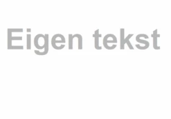 Tekststicker Gezandstraald (max. 15 Tekens)