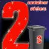 Containersticker Huisnummersticker Fluor Rood 16,5cm -Plakfolie Winkel 2230690452