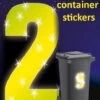 Containersticker Huisnummersticker Fluor Geel 16,5cm 1 Containersticker Huisnummersticker Fluor Geel 16,5cm -Plakfolie Winkel 2329909217